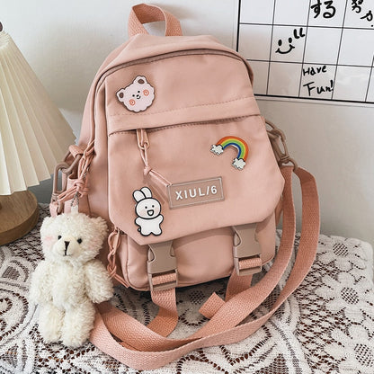 maoxiangshop - Multi-purpose Trendy Small Backpack Women Ins Tooling Cute School Bag for Teenage Girls Korean Japanese Harajuku Women's Bookbag