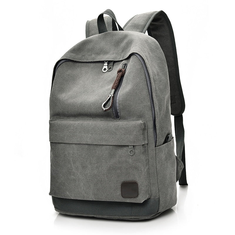 maoxiangshop - 2023 Women Men Canvas Backpacks Large School Bags For Teenager Boys Girls Travel Laptop Backbag Mochila Rucksack Grey