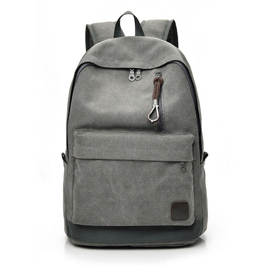 maoxiangshop - 2023 Women Men Canvas Backpacks Large School Bags For Teenager Boys Girls Travel Laptop Backbag Mochila Rucksack Grey
