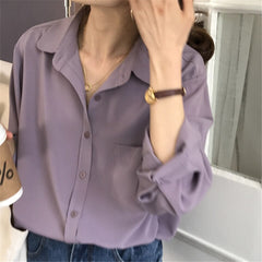 lovevop Vintage Blouse Elegant Women Long Sleeve Shirt Korean Style Women Clothes Blouses Femme Fashion Casual White Tops All Match