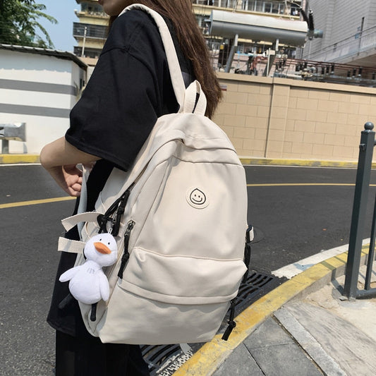 maoxiangshop - All-match Simple Women's Backpack Bag Korean Harajuku Cute Small Backpacks for Women Waterproof Nylon School Bags Ladies New