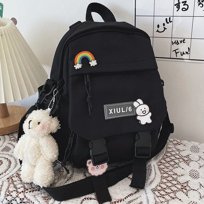 maoxiangshop - Multi-purpose Trendy Small Backpack Women Ins Tooling Cute School Bag for Teenage Girls Korean Japanese Harajuku Women's Bookbag