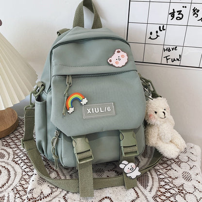 maoxiangshop - Multi-purpose Trendy Small Backpack Women Ins Tooling Cute School Bag for Teenage Girls Korean Japanese Harajuku Women's Bookbag