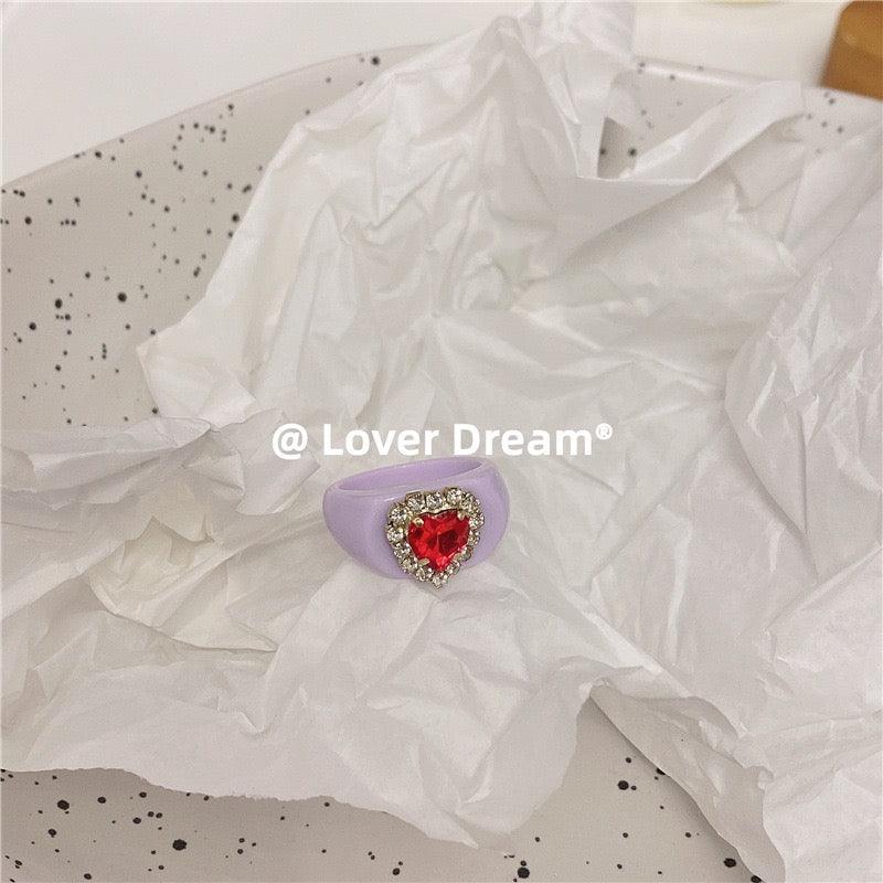 lovevop Vintage Heart Diamond Ring