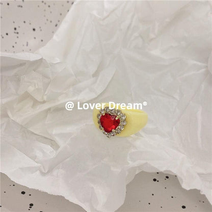 lovevop Vintage Heart Diamond Ring