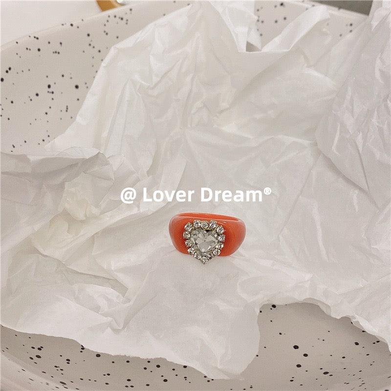 lovevop Vintage Heart Diamond Ring