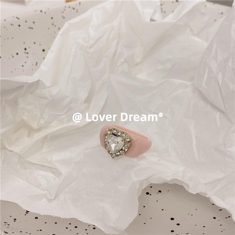 lovevop Vintage Heart Diamond Ring