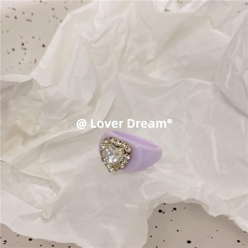 lovevop Vintage Heart Diamond Ring