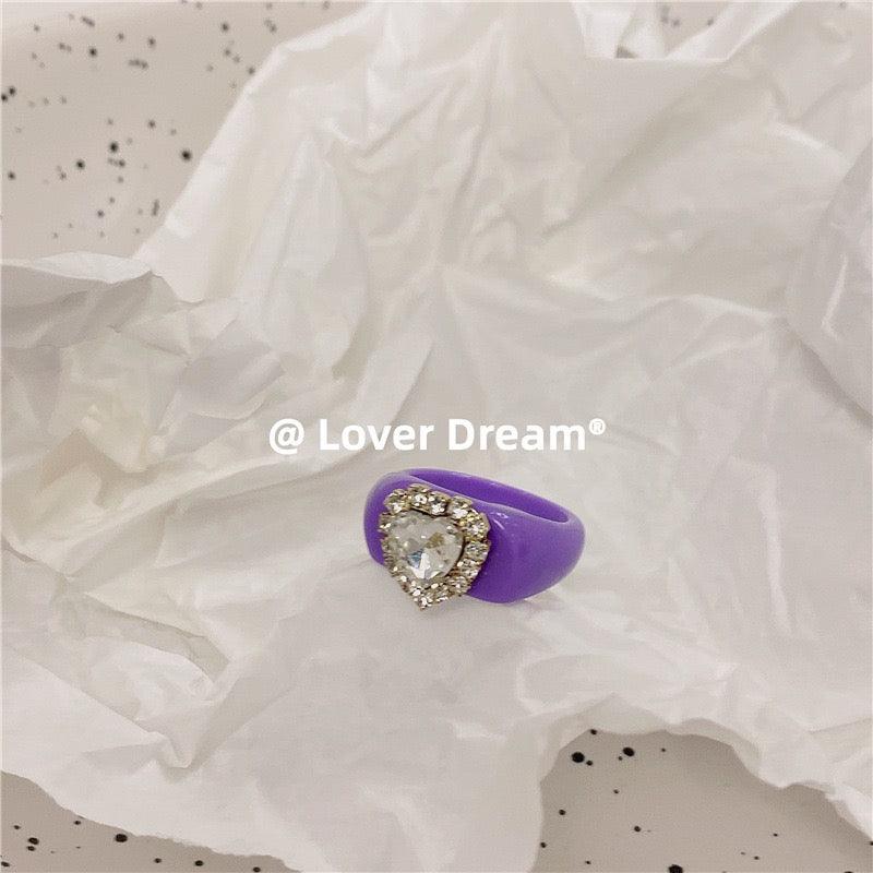 lovevop Vintage Heart Diamond Ring
