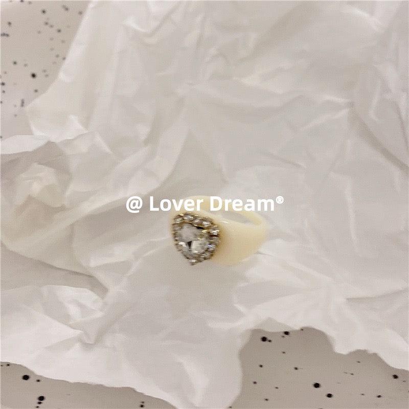 lovevop Vintage Heart Diamond Ring