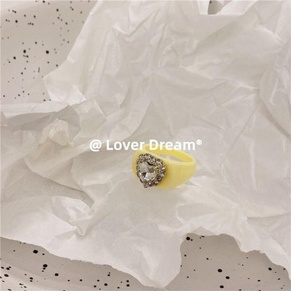 lovevop Vintage Heart Diamond Ring