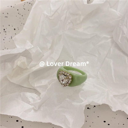 lovevop Vintage Heart Diamond Ring