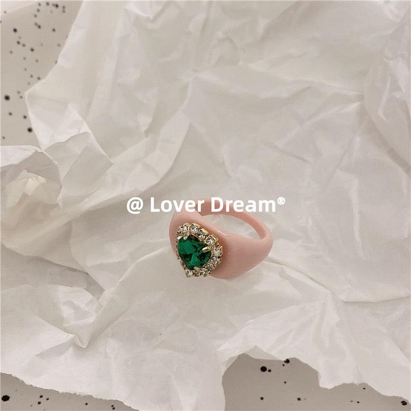 lovevop Vintage Heart Diamond Ring