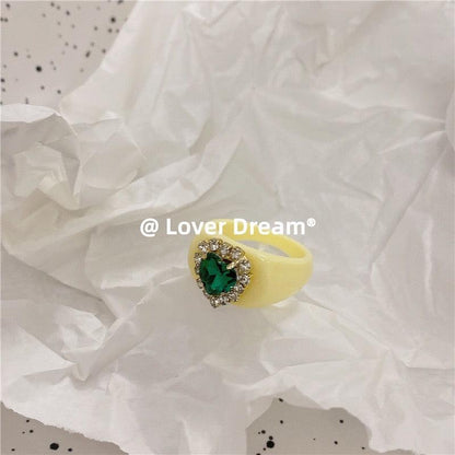 lovevop Vintage Heart Diamond Ring