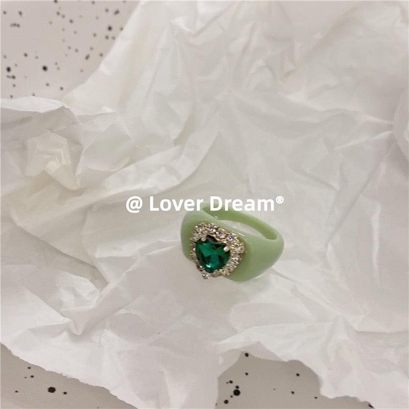 lovevop Vintage Heart Diamond Ring