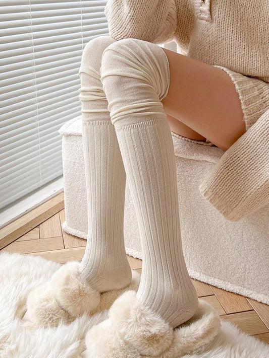 lovevop Stitching Over-knee Pile Stocks