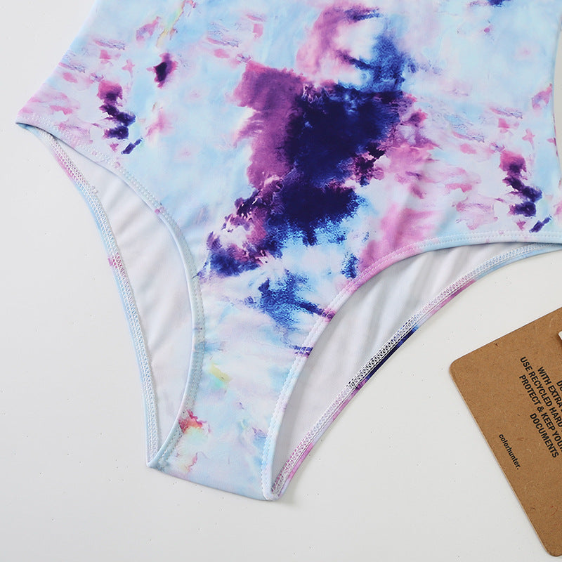 Tie Dye One-Piece Colorful Swimsuit