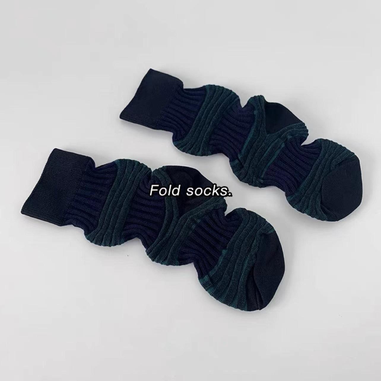 lovevop Fold Striped Lantern Cotton Socks