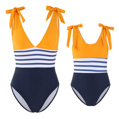 Striped Bathing Suit Beachwear Mommy and Me Swimsuit