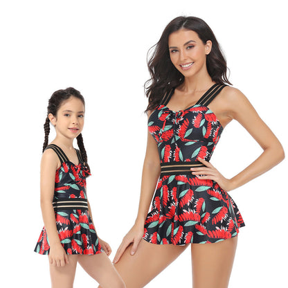 「🌼Summer Flash Sale - 50% Off」 - Tummy Control One-Piece Floral Mommy and Me Swimsuit