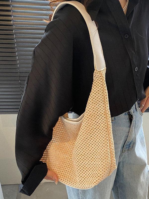 lovevop Hand-held Straw Single Shoulder Bag