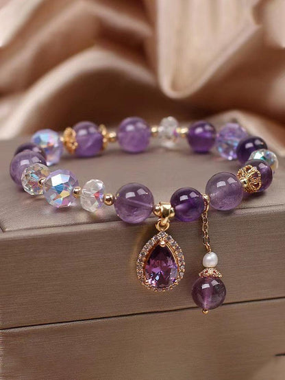 lovevop Natural Amethyst Bracelet