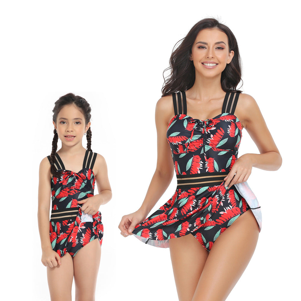 「🌼Summer Flash Sale - 50% Off」 - Tummy Control One-Piece Floral Mommy and Me Swimsuit