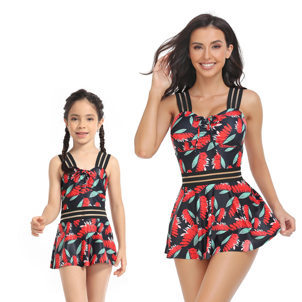 「🌼Summer Flash Sale - 50% Off」 - Tummy Control One-Piece Floral Mommy and Me Swimsuit