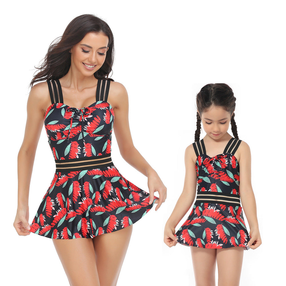 「🌼Summer Flash Sale - 50% Off」 - Tummy Control One-Piece Floral Mommy and Me Swimsuit