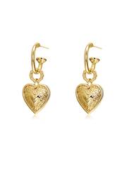 lovevop French Retro Heart Earrings