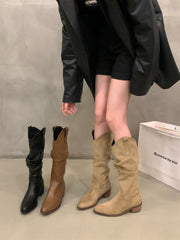 lovevop Western Cowboy Pointed Toe Boots