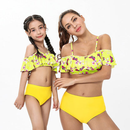 Halter Floral Bikini Mommy and Me Swimsuit