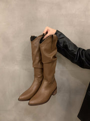 lovevop Western Cowboy Pointed Toe Boots