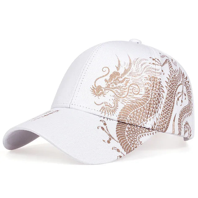 lovevop-Dragon Pattern Men's Trendy Handsome Peaked Cap Cool Hip Hop Baseball Hat