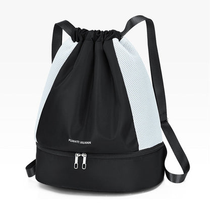 maoxiangshop - Backpack Rucksack Student Fitness Sports Bag For Men Women Nylon Travel Male Female School Book Casual Drawstring Gym Bags