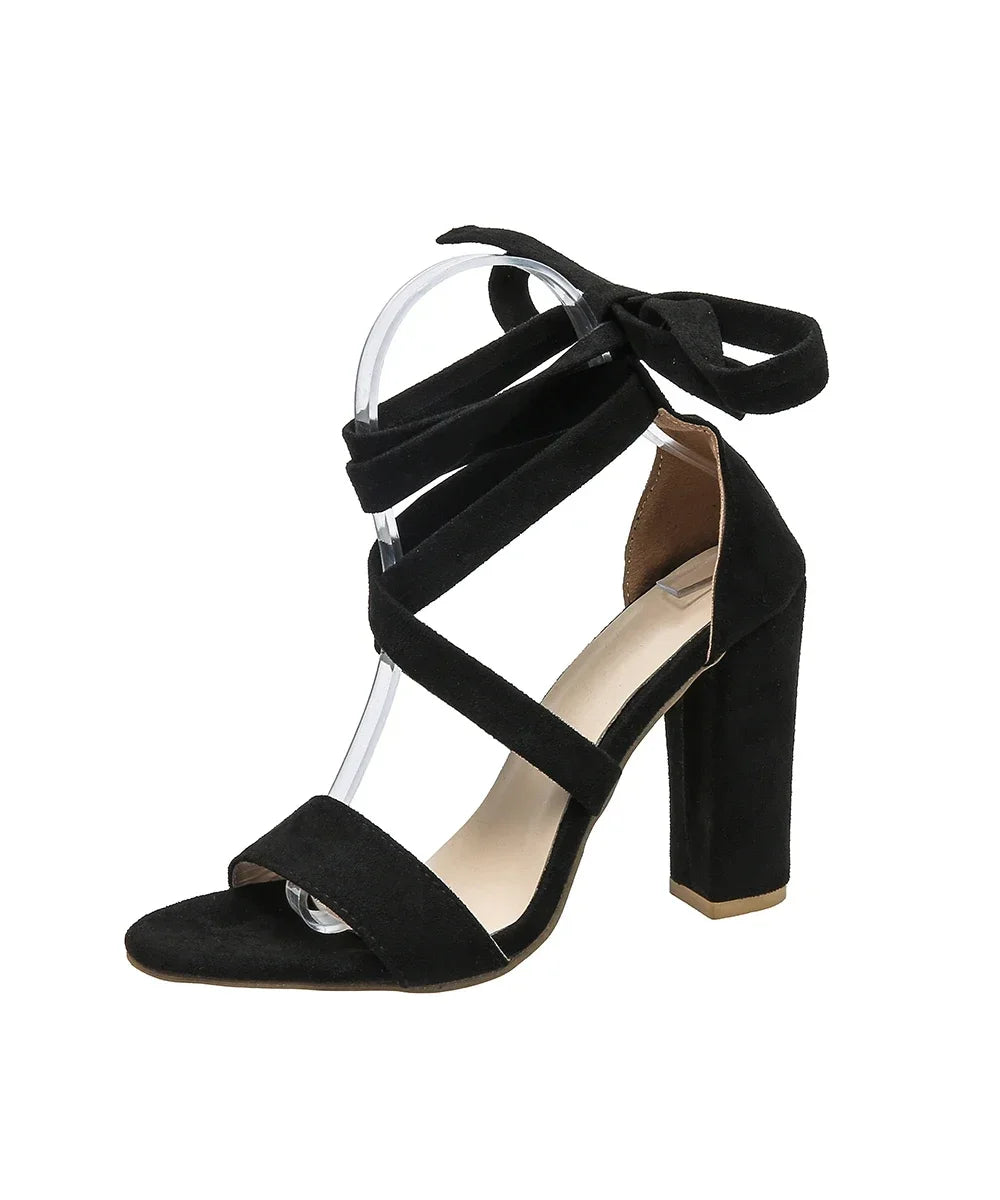 lovevop- New Summer Women's High Heels Stiletto Women's Sandals Fashion All-match Zipper Sexy Open Toe Buckle Sandals Women Party