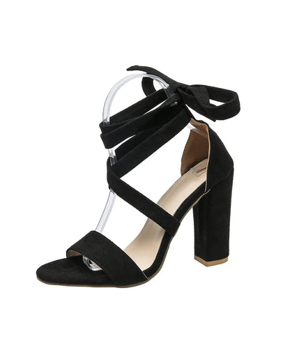 lovevop- New Summer Women's High Heels Stiletto Women's Sandals Fashion All-match Zipper Sexy Open Toe Buckle Sandals Women Party