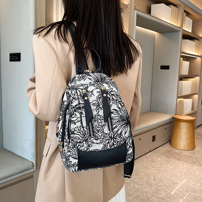 maoxiangshop - Luxury Designer 2023 Women Backpack Flower Pattern Female Fashion Shoulder Bags School Backpacks Bag for Teenage Girls Purses