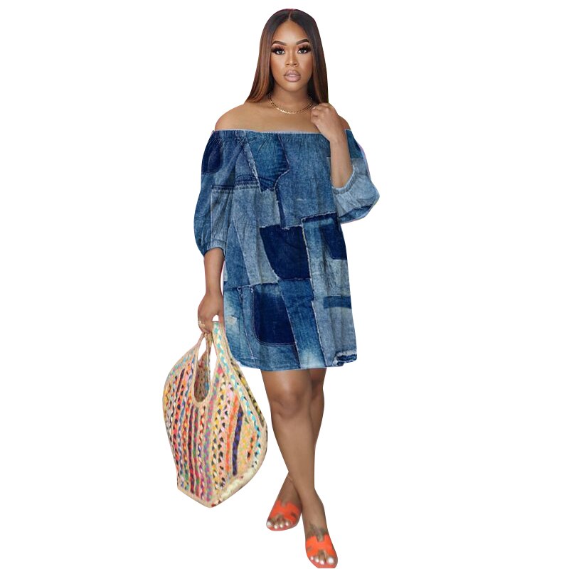 Lovevop Loose Denim Women's Dress 2024