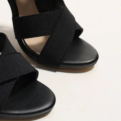 lovevop- New Summer Women's High Heels Stiletto Women's Sandals Fashion All-match Zipper Sexy Open Toe Buckle Sandals Women Party