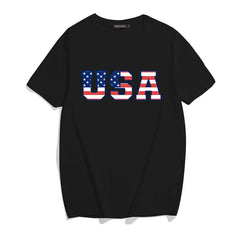Casual USA Flag 90s style cute Short Sleeve Summer Women Clothes Graphic T-shirt Fashion Kawaii Basic Tee Top Print T Shirt