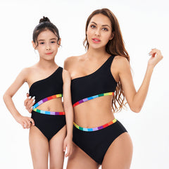 Black Bandeau Sexy Mommy And Me Swimsuit