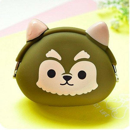 elvesmall Women Silicone Jelly Coin Purse Cartoon Lovely Animal Bag