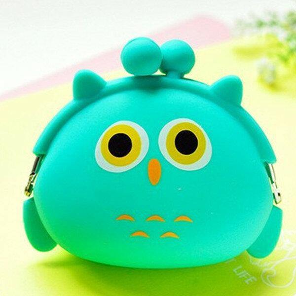 elvesmall Women Silicone Jelly Coin Purse Cartoon Lovely Animal Bag