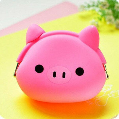 elvesmall Women Silicone Jelly Coin Purse Cartoon Lovely Animal Bag