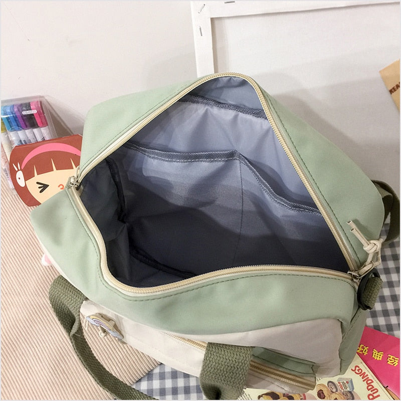 maoxiangshop - Kawaii Horizontal Backpack for Teenage Girl Portable Multifunctional Travel Shoulder Bags Female Small Schoolbag Women Backpacks