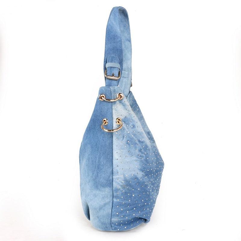 lovevop Fashion Denim Canvas One Shoulder Messenger Handbag