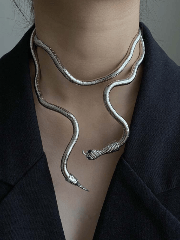 lovevop Statement Snake Shape Necklace