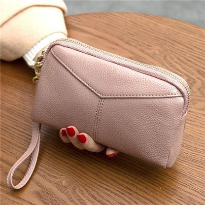 lovevop Women Genuine Cowhide 6.3 Inches Phone Clutch Wallet Keys Card Coin Holder 5 Colors