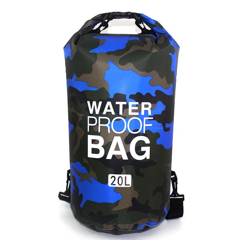 lovevop Outdoor Waterproof Bag Camouflage Polyester Double Shoulder Waterproof Bag Portable Beach Backpack